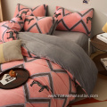 Cute cartoon printing velvet polyester home bedding sets